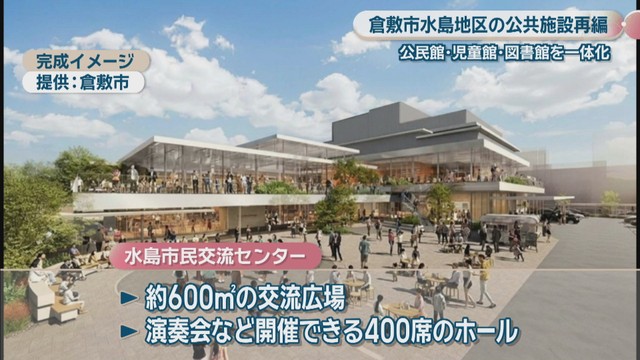 水島市民交流センター　完成イメージ　提供：倉敷市
