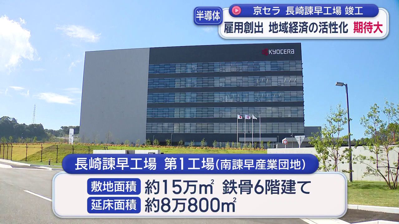 京セラ長崎諫早工場 竣工 雇用創出 地域経済の活性化 期待大(4) | 長崎