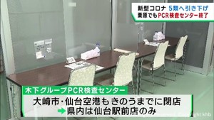 新型コロナ５類引き下げ　宮城県各地のＰＣＲ検査センターが営業終了