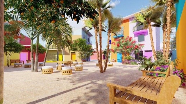 モルディブで進む「浮かぶ都市」計画の完成予想イメージ＝Maldives Floating City提供