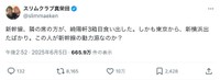 お笑いコンビ「スリムクラブ」の真栄田賢さんの公式Xから