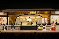 南座「顔見世」の『一條大蔵譚』左から中村壱太郎、片岡愛之助、松本幸四郎、中村七之助