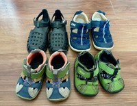 普段の生活で欠かせない子ども用サンダル。はなさんは育児グッズやおやつ選びなど、日々の工夫をSNSで発信しています／はなさん（@hanaikujilife）提供