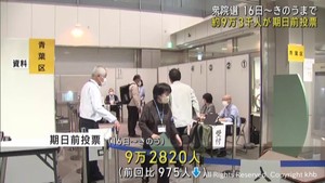 衆議院選挙の期日前投票　宮城県では９万３０００人が投票