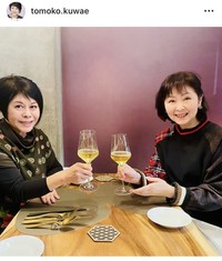 桑江知子インスタグラム＠tomoko.kuwaeより