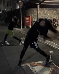 朝の5時半から、まさかの素振り練習…！（提供：＠nico_sui_さん）

