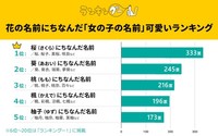 花の名前にちなんだ名付けランキング