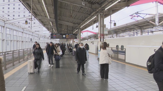 JR西日本　新幹線の指定席　年末年始の予約状況ピーク　下り27日　上り1月3日 【12月15日現在】