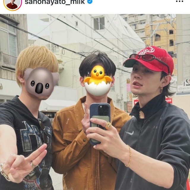 佐野勇斗（@sanohayato_milk）さんのインスタグラムより