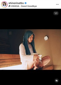 篠原梨菜アナウンサーのインスタグラム＠shinorinatbsより