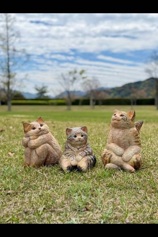 ギャラリー | “名画×猫”で話題の木彫り作家・花房さくらさん 「頭より