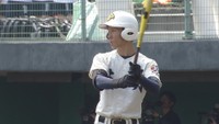 2点タイムリーを打った英明／吉川選手