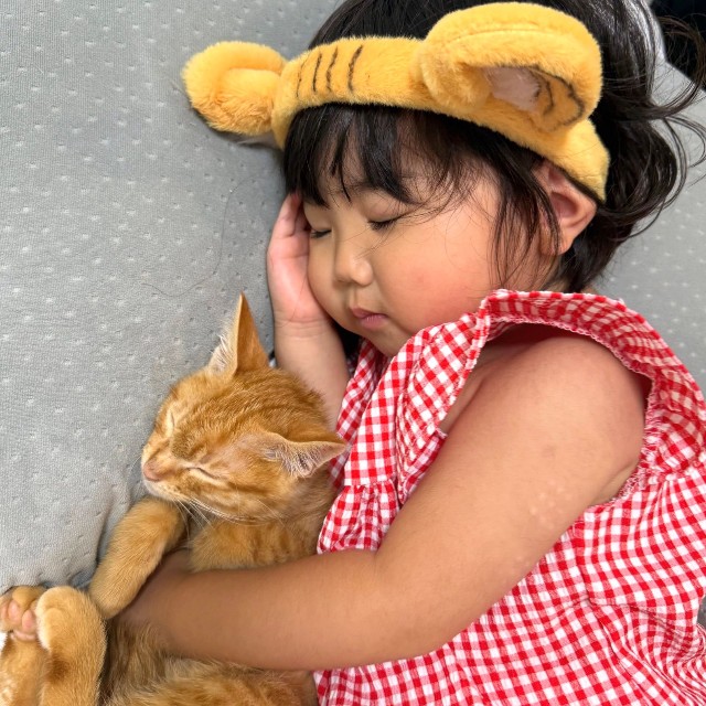一緒にお昼寝♡（提供：いさまめfamilyさん）