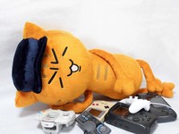横たわるそそねこのぬいぐるみ（提供：井筒隆康さん）