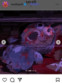 中国発のかわいいキャラ「ラブブ」も餌食に＝サウスパークのインスタグラム＠southparkより