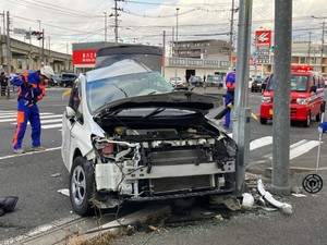 仙台・泉区八乙女で歩行者巻き込まれる事故　６人けが　同乗者の男性が重体