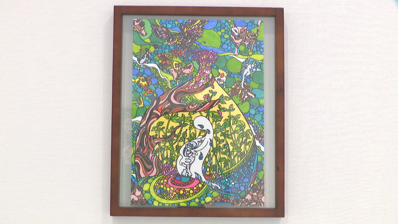 絵画　オカメインコ　障害者アート TCB 東京中央美容外科が「パラアート」ダイヤモンドサポーターに