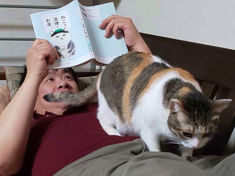 お父さんとくつろぐミナちゃん