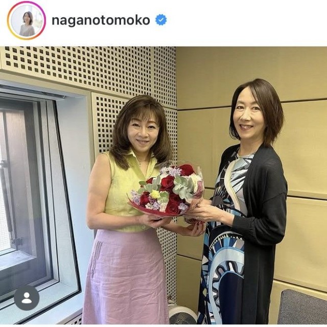 長野智子アナのインスタグラム＠naganotomokoより