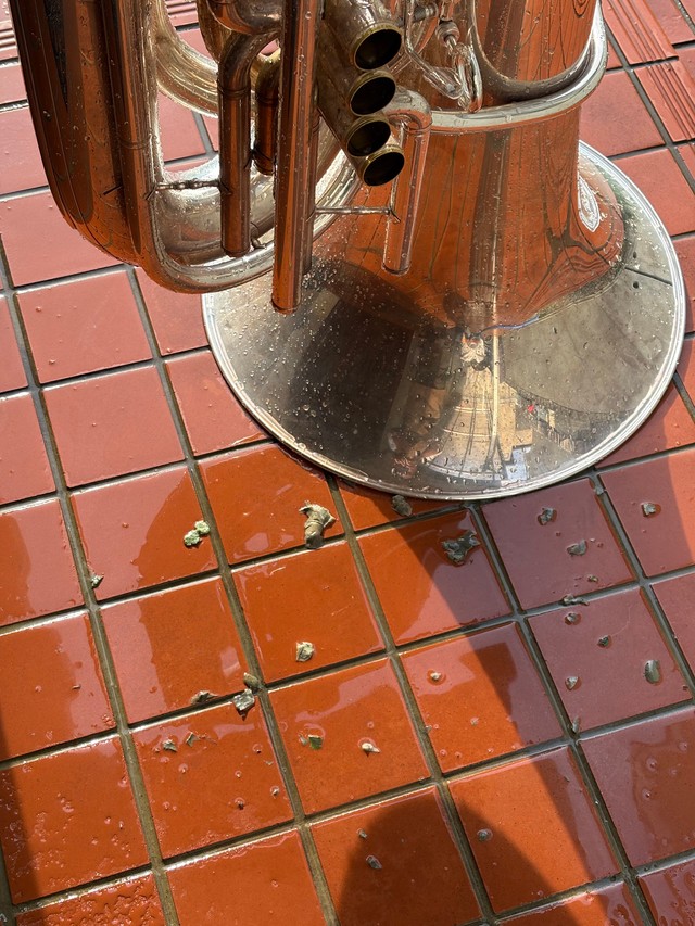 楽器は日々のメンテナンスが欠かせないという（國弘泰生さん提供）