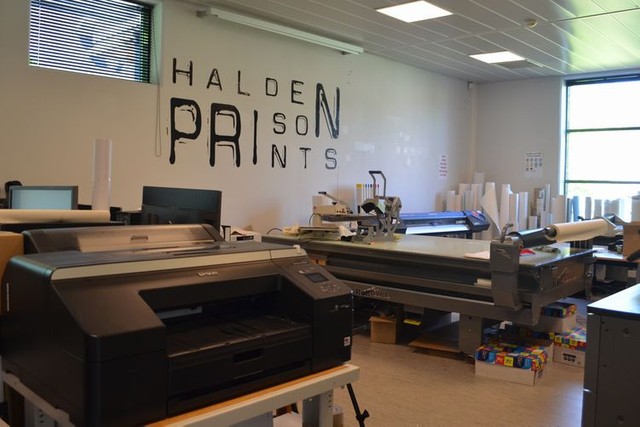 ハルデン刑務所の印刷工場。刑務所を紹介する冊子などをつくっているという