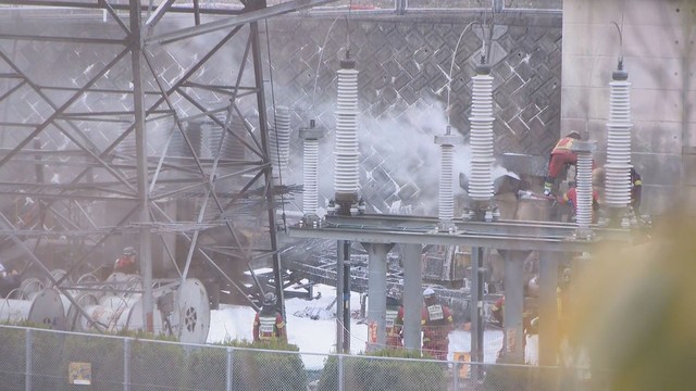 中国電力ネットワークの変電所　岡山・北区富吉　2025年3月