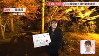 【中継】奥津渓の紅葉が見頃　ライトアップで幻想的な美しさに　温泉やグルメも　岡山・鏡野町〈#推しドコ？〉
