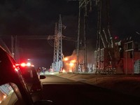 西仙台変電所で火災　けが人無し　電力供給に影響無し