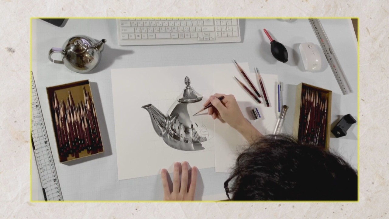 写真かと思いきや…実は「鉛筆画」 繊細なタッチで描かれた絵がSNSなど