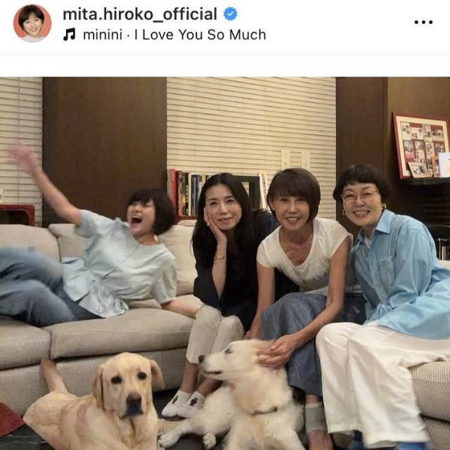 三田寛子インスタグラム＠mita.hiroko_officialより