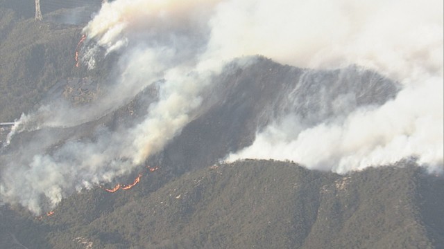 3月に岡山市で発生した山火事