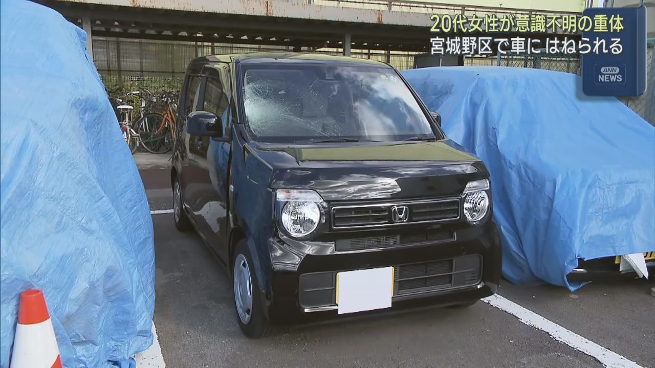 横断歩道を渡っていた女性が軽乗用車にはねられ意識不明　仙台・宮城野区