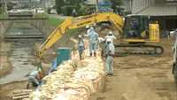 台風12号が接近　豪雨被災地では決壊した堤防の仮復旧急ぐ　岡山