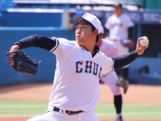 野球 - 中央大学・岩城颯空 弱気を克服した”16球”の熱投、先発に 野球 - 中央大学・岩城颯空 弱気を克服した”16球”の熱投、先発に