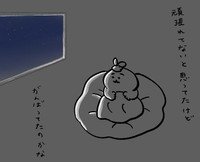 窓の外に広がる星空を眺めながら考える（ひよこさん提供）