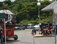 天領太鼓保存会による太鼓の奉納（筆者撮影）