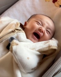 にっこり笑顔のぷぷちゃん（提供：@baby_pp_asmrさん）
