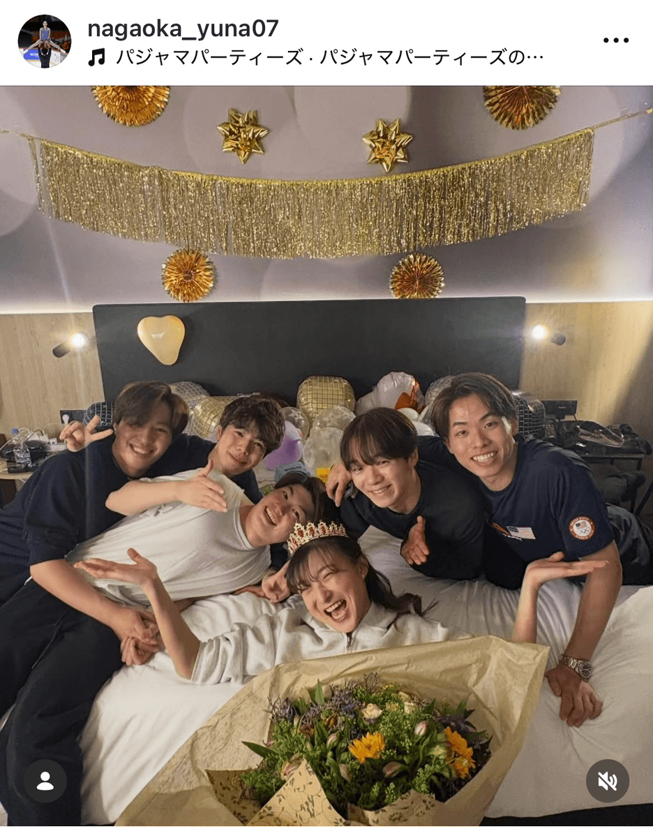 「かおちゃん現役生活お疲れ様パーティー」（長岡柚奈 Yuna Nagaoka (@nagaoka_yuna07)さんのインスタグラムより）