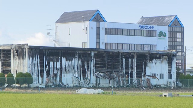 火事があった会社の倉庫　岡山・南区藤田