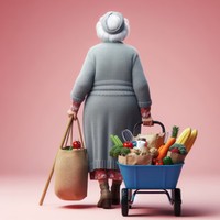 おばあちゃんのお買い物　※画像はイメージです（Mykola/stock.adobe.com）