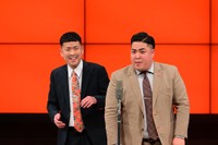「第九回 上方漫才協会大賞」で新人賞を受賞したタイムキーパー・まついあきら（左）、ひでき