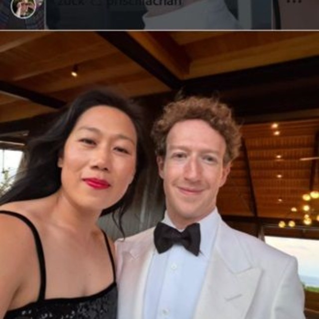 Meta社の創業者マーク・ザッカーバーグ氏と妻のプリシラ・チャン氏＝マーク・ザッカーバーグ氏のインスタグラム＠zuckより
