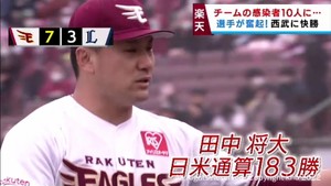 【楽天イーグルス】　感染者１０人に　厳しい状況も選手が奮起し西武に快勝