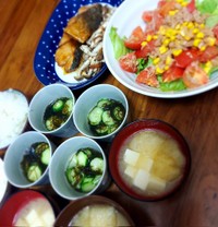 こちらは、お母さんのパナ子さんが家族のために作ったいつかの夕飯。おいしそう！（パナ子さん提供）