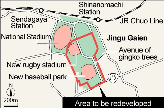 Fewer trees to be cut down in Meiji Jingu Gaien project