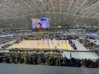 VIPルームから試合を見た様子（香川ファイブアローズ提供）