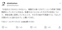 話題になった篠原信さんの投稿