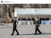 天皇、皇后両陛下と長女愛子さま、皇宮警察創立140周年記念年頭視閲式に出席（宮内庁公式インスタグラムから）