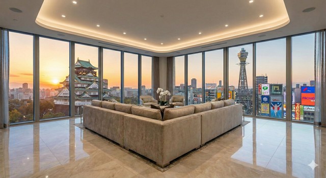 大阪の名所を詰め込んだ眺望…こんなタワマンあるんですか？（おもちさん提供）