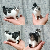 2025年3月に制作した「がす」くんの羊毛フェルト作品（画像提供：モリタさん）